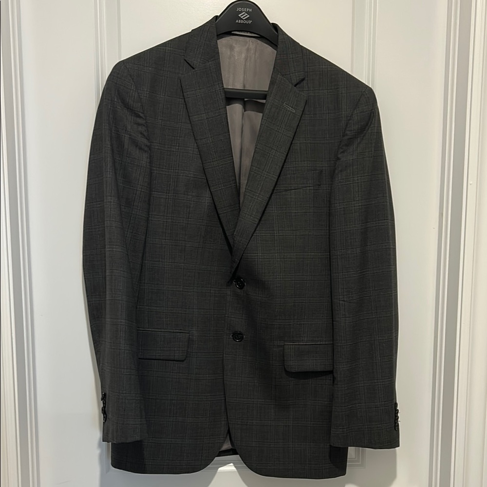 Men's Gray Checkered Suit